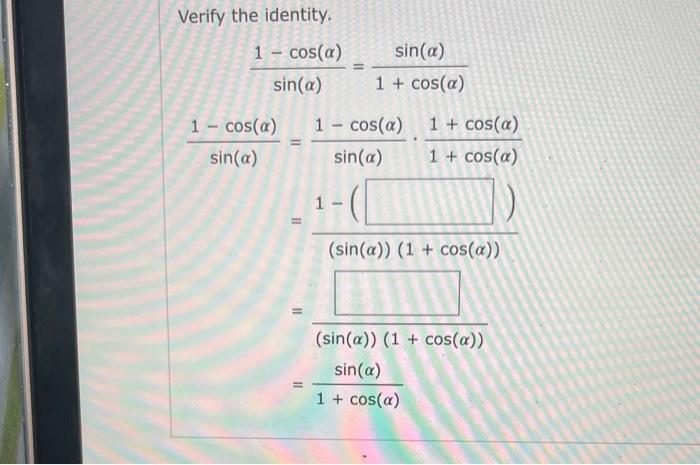 Solved Verify The Identity. | Chegg.com