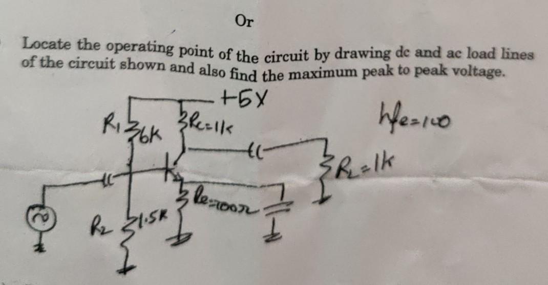 Solved Or Locate the operating point of the circuit by | Chegg.com