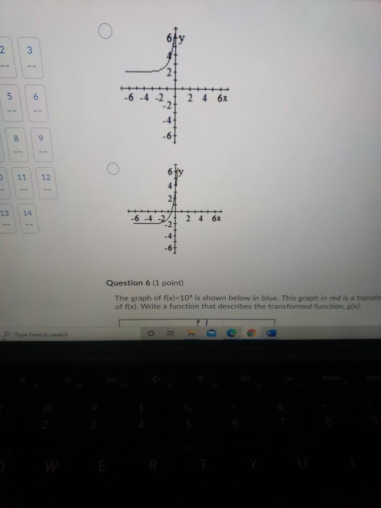 Solved Question 5 (1 point) 3 Find the graph of f(x) = 5(x - | Chegg.com