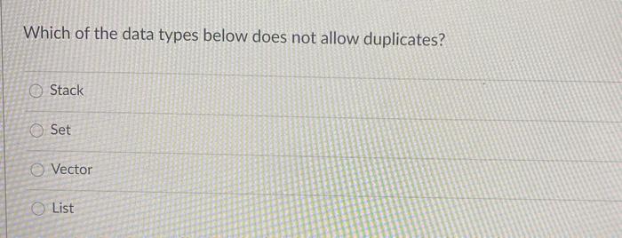 Solved Which of the data types below does not allow | Chegg.com