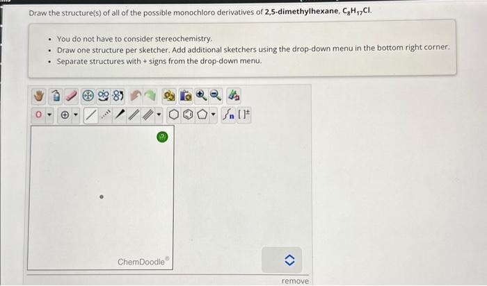 Solved Draw The Structure(s) Of All Of The Possible | Chegg.com