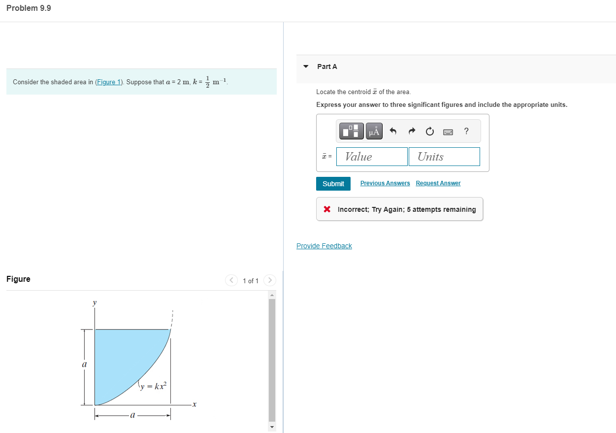 Solved Problem 9.9Consider The Shaded Area In (Figure 1). | Chegg.com