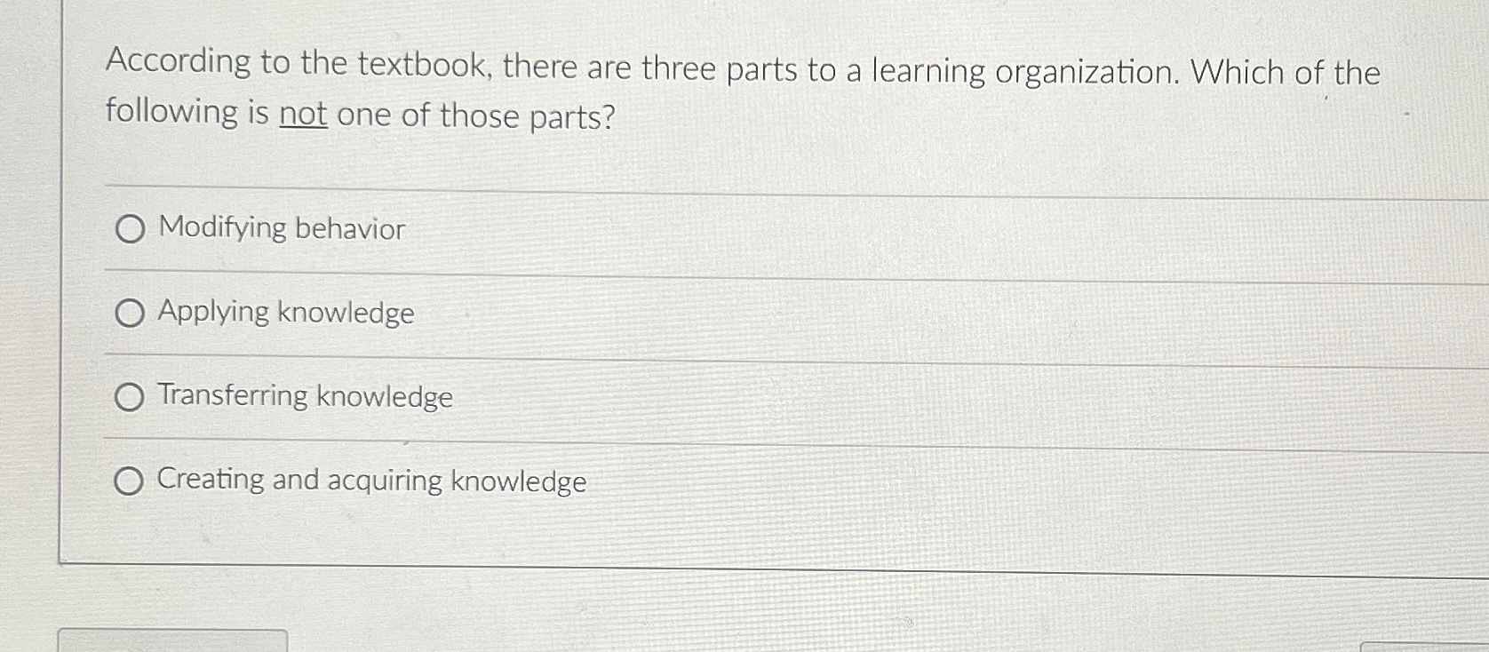 Solved According to the textbook, there are three parts to a | Chegg.com