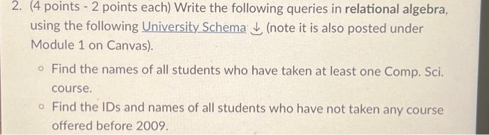 Solved 2. (4 points - 2 points each) Write the following | Chegg.com