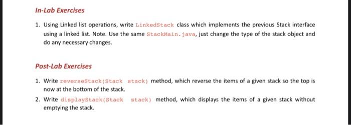 Solved public class Stack { private int maxStack; private | Chegg.com