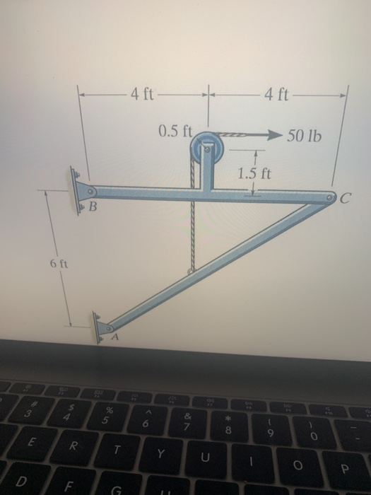 Solved Determine the horizontal component of the force at | Chegg.com