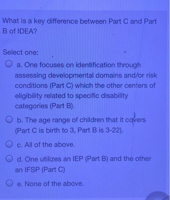 Solved What is a key difference between Part C and Part B of | Chegg.com