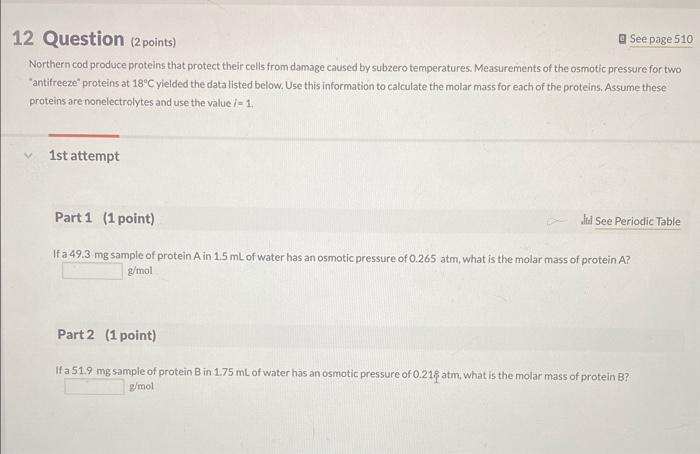 Solved 2 Question (2 points) ㅁ See page 510 Northern cod | Chegg.com