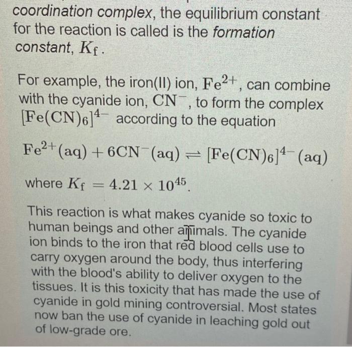 Solved For example, the iron(II) ion, Fe2+, can combine with