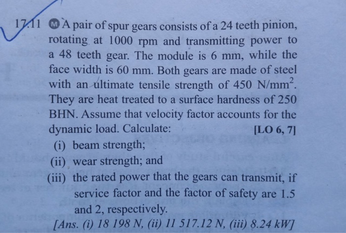 solved-11-m-a-pair-of-spur-gears-consists-of-a-24-teeth-chegg