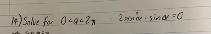 Solved 14) Solve for 0 | Chegg.com