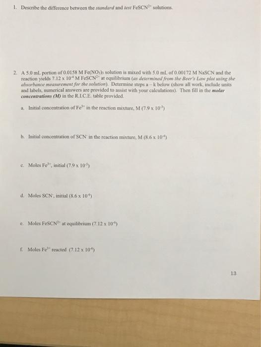 Solved 1. Describe the difference between the standard and | Chegg.com