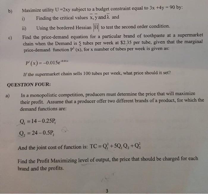 Solved QUESTION TWO Explain the limitations of linear | Chegg.com