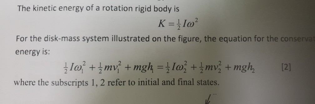 Solved In the present experimental setup a hanging mass (m) | Chegg.com