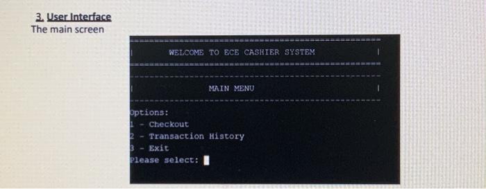 Solved Question-1 (Cashier System) 1. General Info In this | Chegg.com