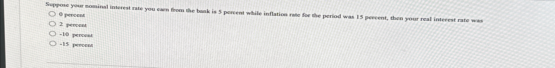 Solved Suppose your nominal interest rate you earn from the | Chegg.com