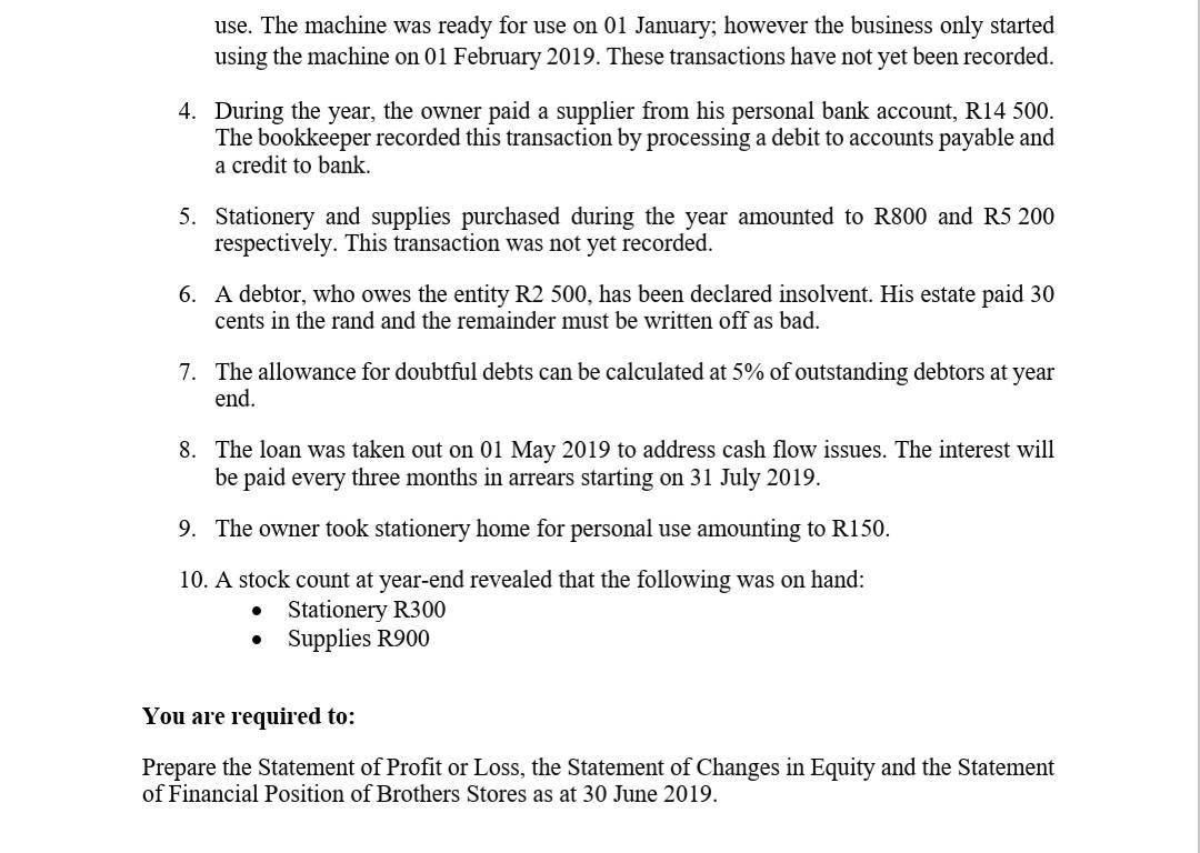 Solved Below is the pre adjusted trial balance of Brothers Chegg