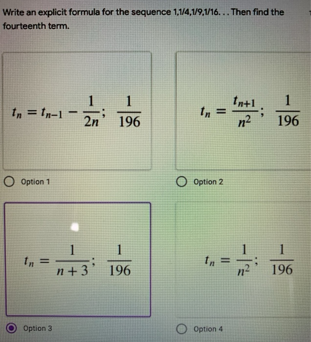 Solved Write An Explicit Formula For The Sequence 2 4 3 Chegg Com