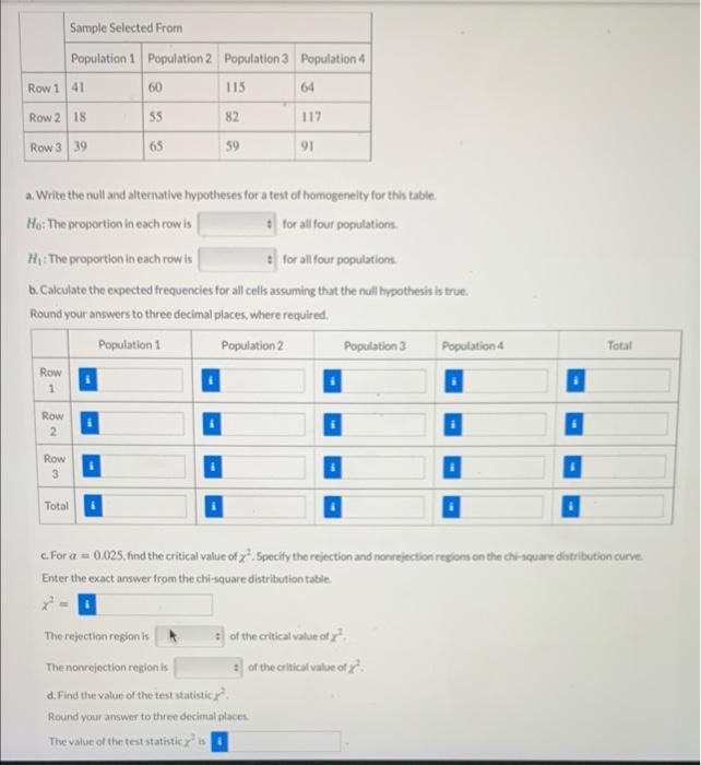 Solved Sample Selected From Population 1 Population 2 | Chegg.com