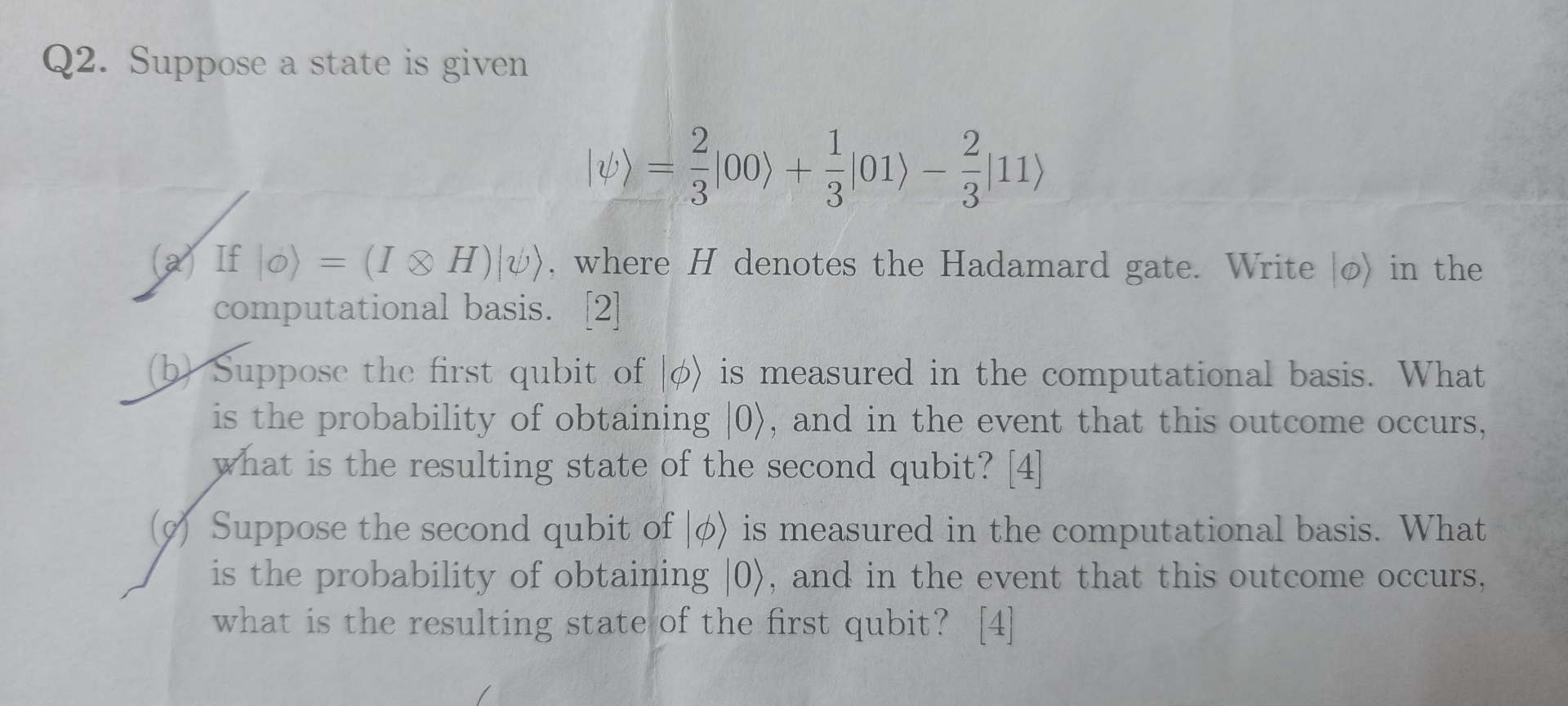Solved Q2. ﻿Suppose a state is | Chegg.com