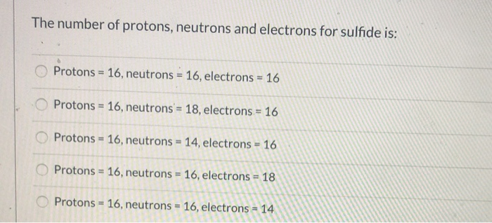 c 16 number of neutrons