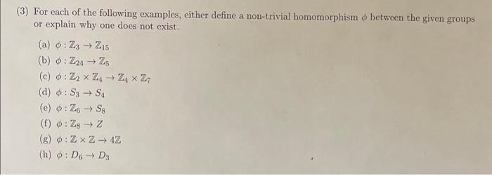 Solved 3 For Each Of The Following Examples Either Define