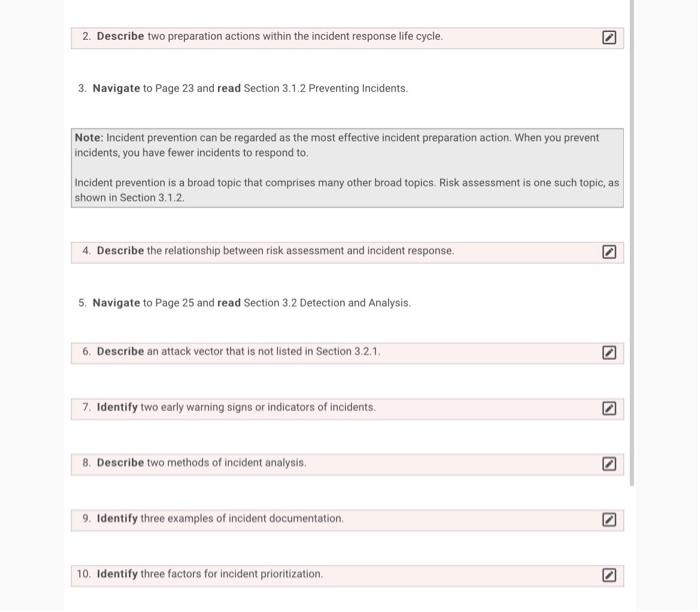 Solved 2. Describe Two Preparation Actions Within The | Chegg.com