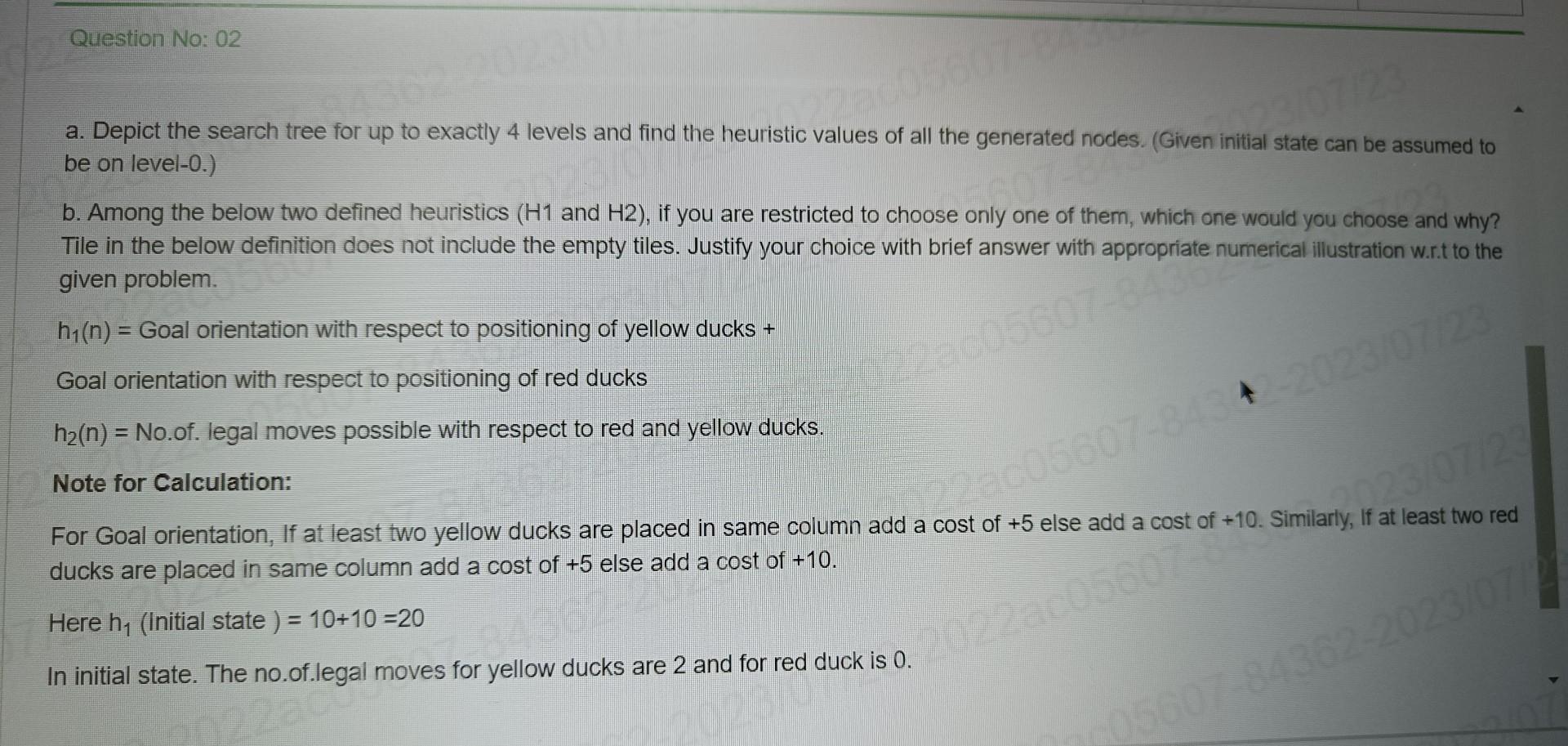 Solved a. Depict the search tree for up to exactly 4 levels | Chegg.com