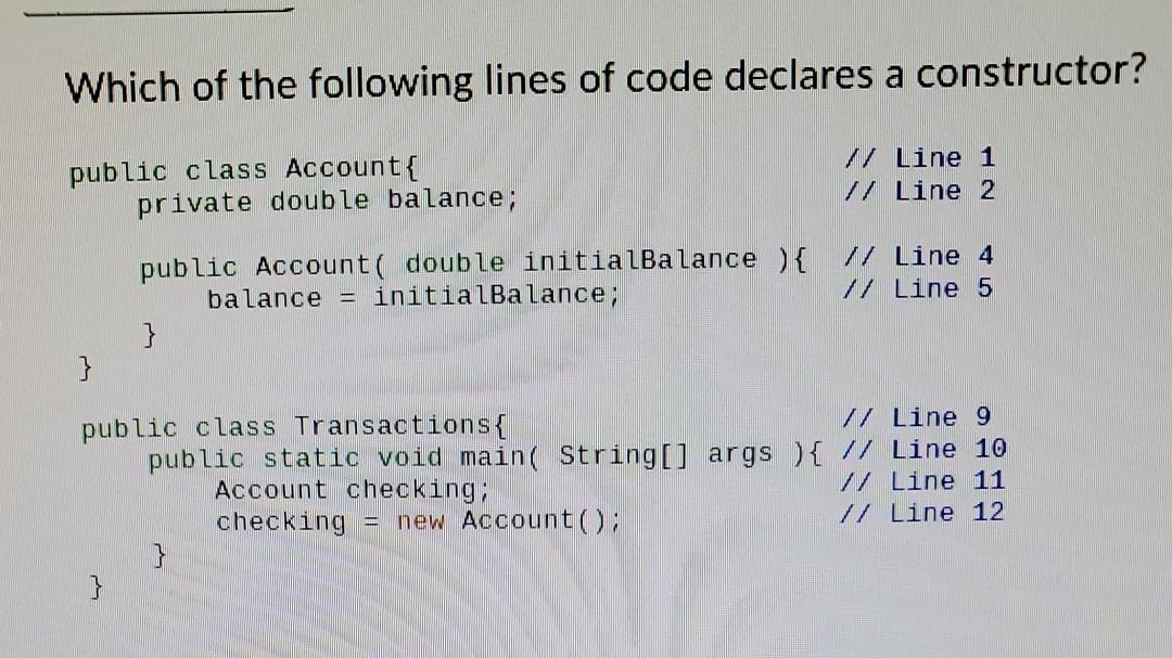 Solved Which of the following lines of code declares a | Chegg.com