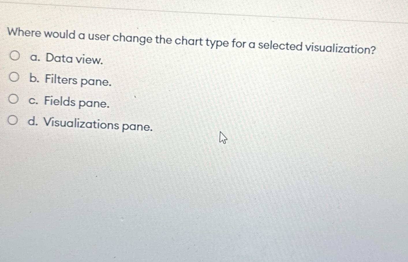Solved Where would a user change the chart type for a | Chegg.com