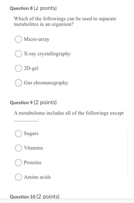 Solved Question 1 (2 points) Which of the following is a | Chegg.com