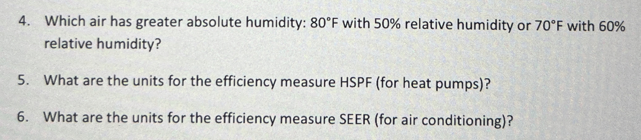 Solved Which air has greater absolute humidity: 80°F ﻿with | Chegg.com