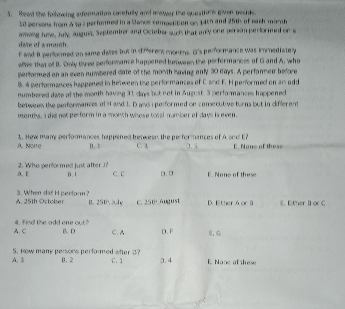 Solved 1. Read the following information carefully and | Chegg.com