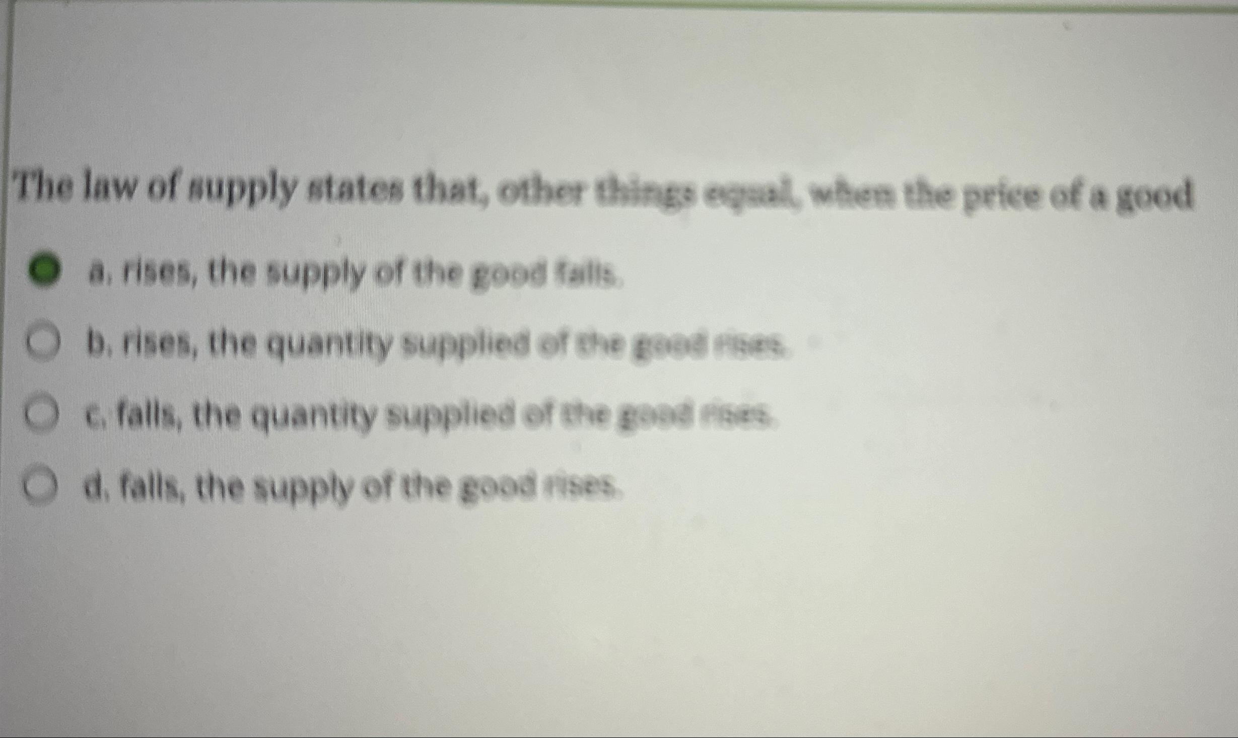 law of supply homework answers 3 3 6