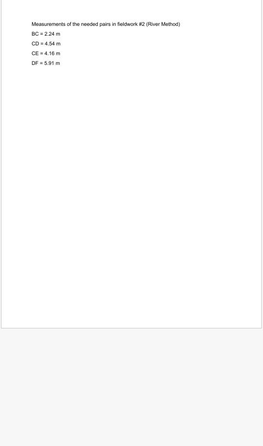 Solved what is the width of a river with the following | Chegg.com