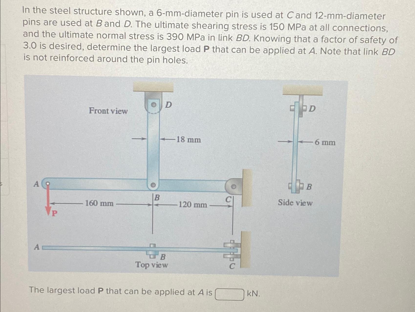 solved-in-the-steel-structure-shown-a-6-mm-diameter-pin-is-chegg