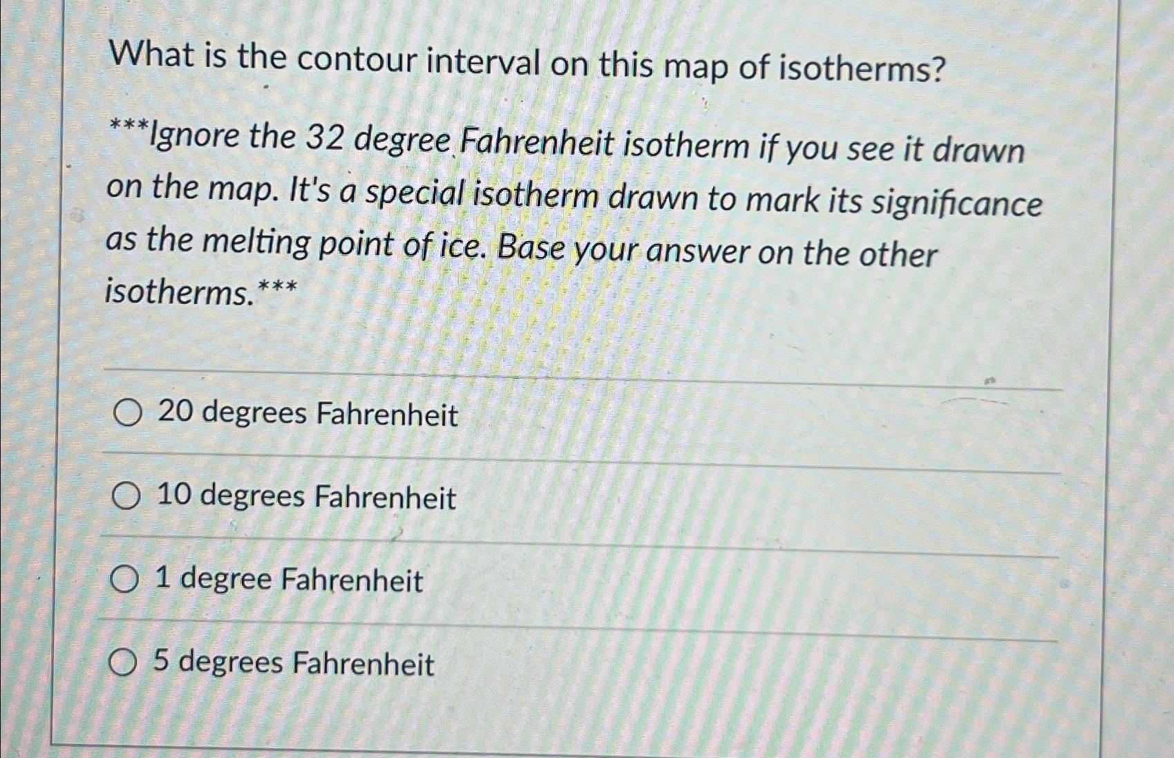 Solved What is the contour interval on this map of | Chegg.com