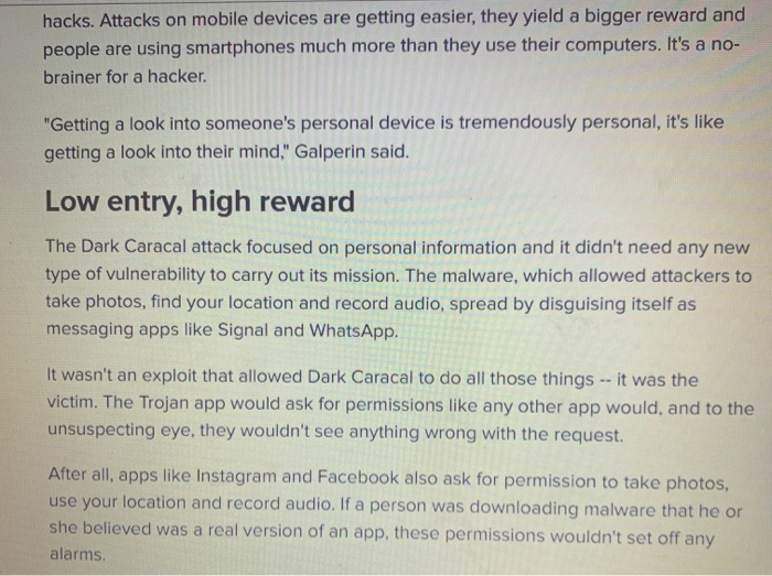 Solved mobile devices as well as BYOD offer many benefits to | Chegg.com