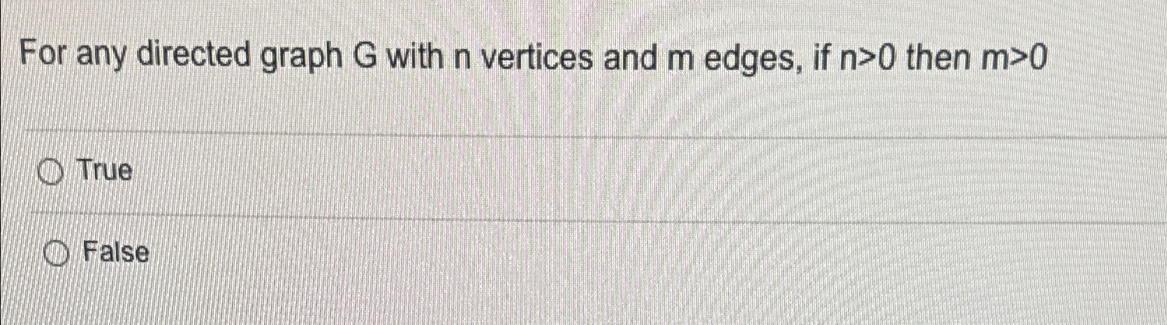 Solved For any directed graph G ﻿with n ﻿vertices and m | Chegg.com