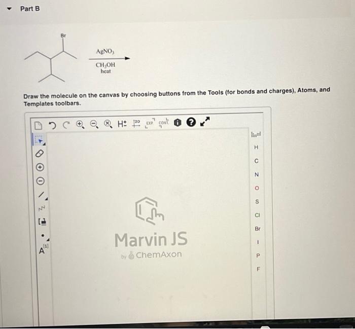 Solved Draw the molecule on the canvas by choosing buttons | Chegg.com