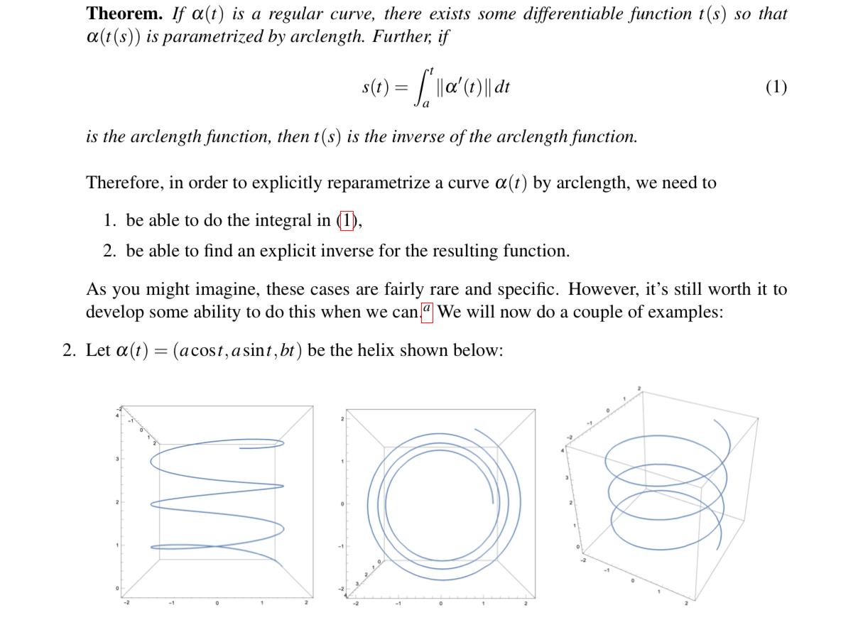 Solved Theorem. If α(t) ﻿is a regular curve, there exists | Chegg.com