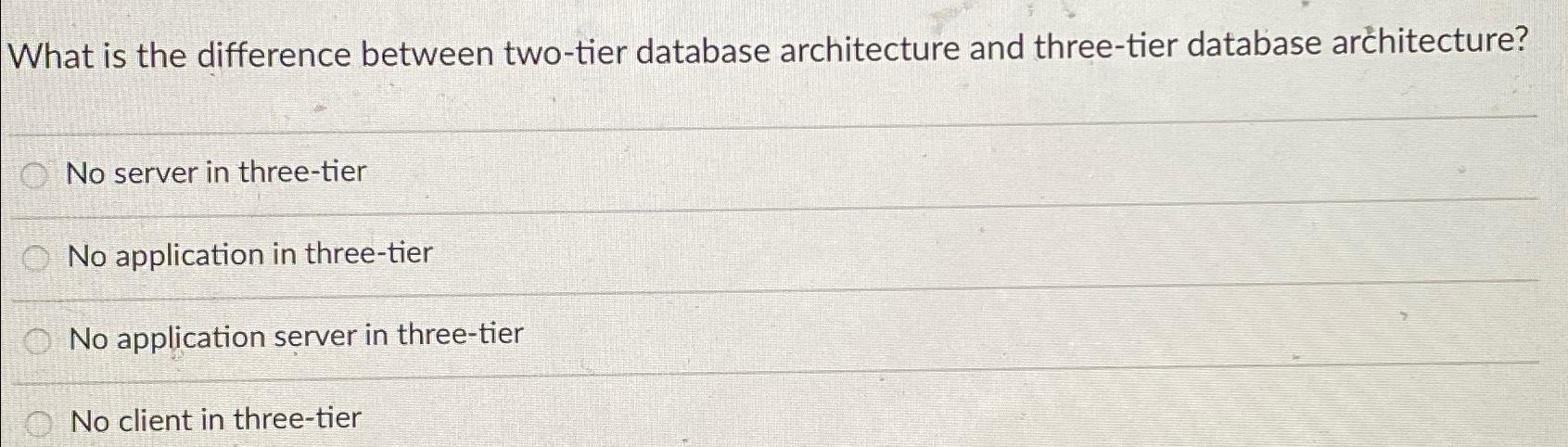 What is Difference Between Two-Tier and Three-Tier Architecture?