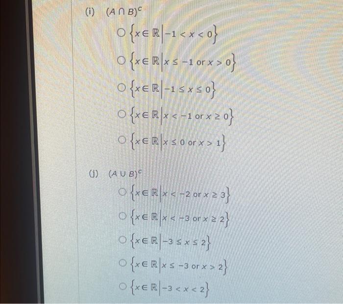 Solved {x∈R∣−1 | Chegg.com