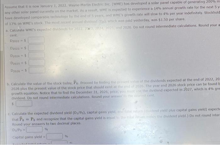 Solved Assume that it is now January 1, 2022. Wayne-Martin | Chegg.com