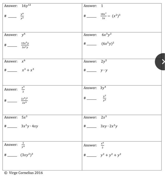 Solved Directions: Begin in cell #1. Simplify the algebraic | Chegg.com