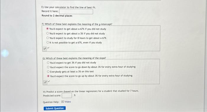 Solved Using the data and your graphing calculator answer | Chegg.com