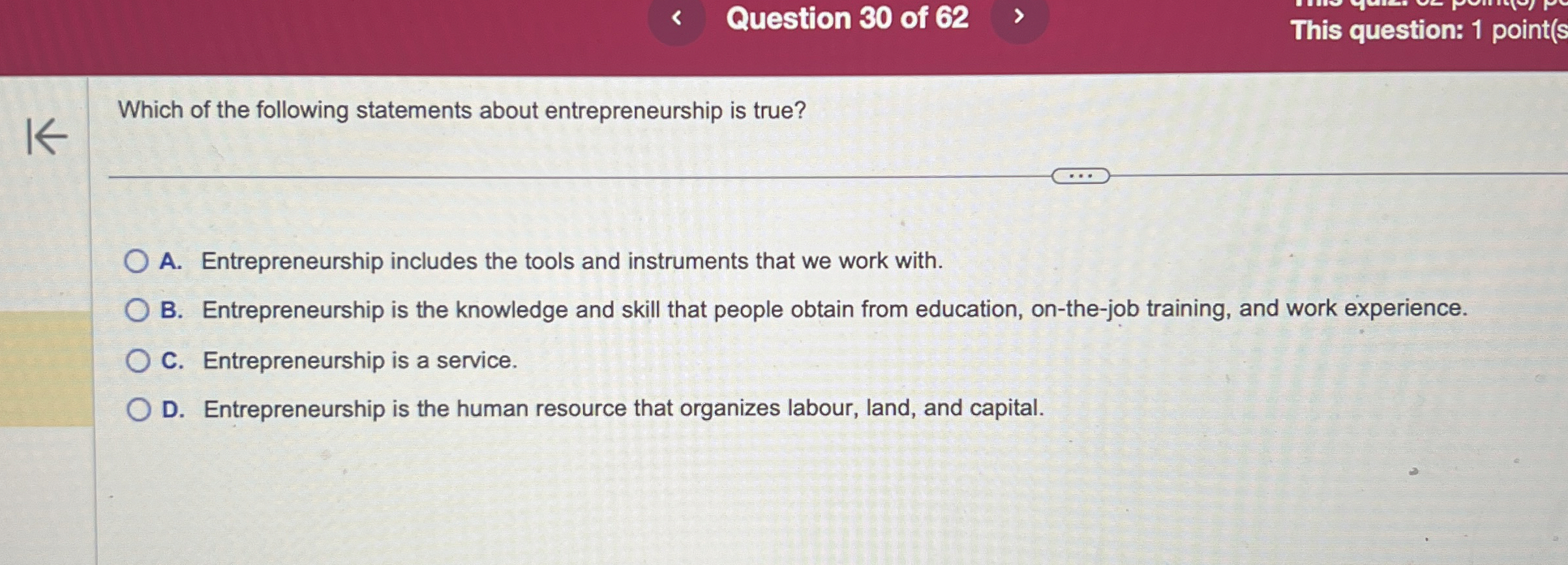 Solved Which of the following statements about