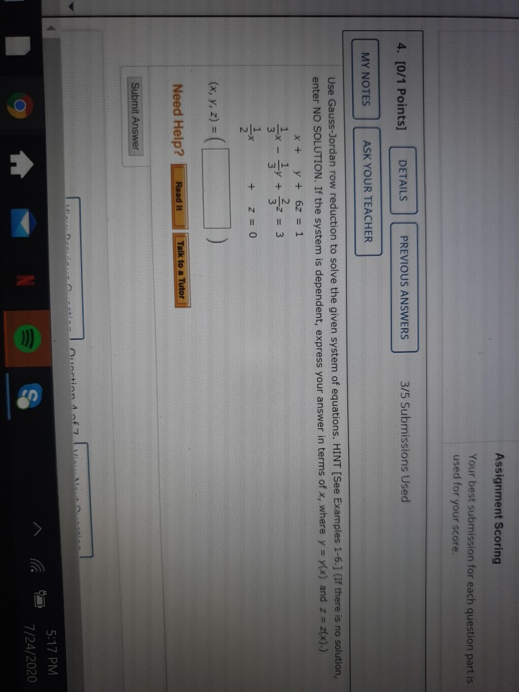 Solved Assignment Scoring Your best submission for each | Chegg.com