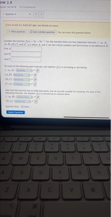 Solved Consider the function f(x) = 5x + 5x ^ - 1 For this | Chegg.com