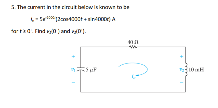 Solved The current in ﻿the circuit below is ﻿known | Chegg.com